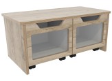 Opbergbank rolbakken B82xD42xH40 cm Grey Craft Oak Tangara Groothandel voor Kinderopvang inrichting1
